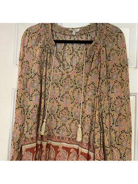 Lucky Brand Floral Boho Tunic Top
